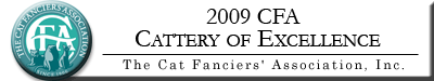 CFA Cattery of Excellence